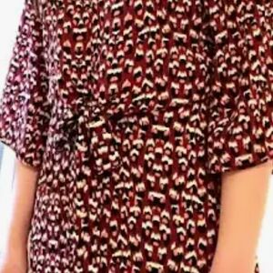 Elegant Long Sleeve Patterned Dress